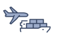 Illustration: Airplane and cargo ship