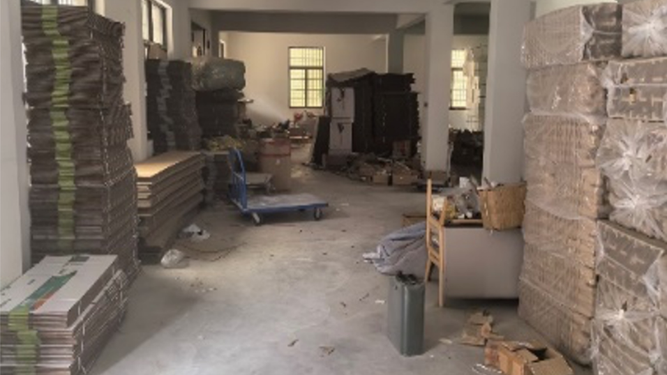 Photo: Warehouse of a manufacturer of counterfeit products.