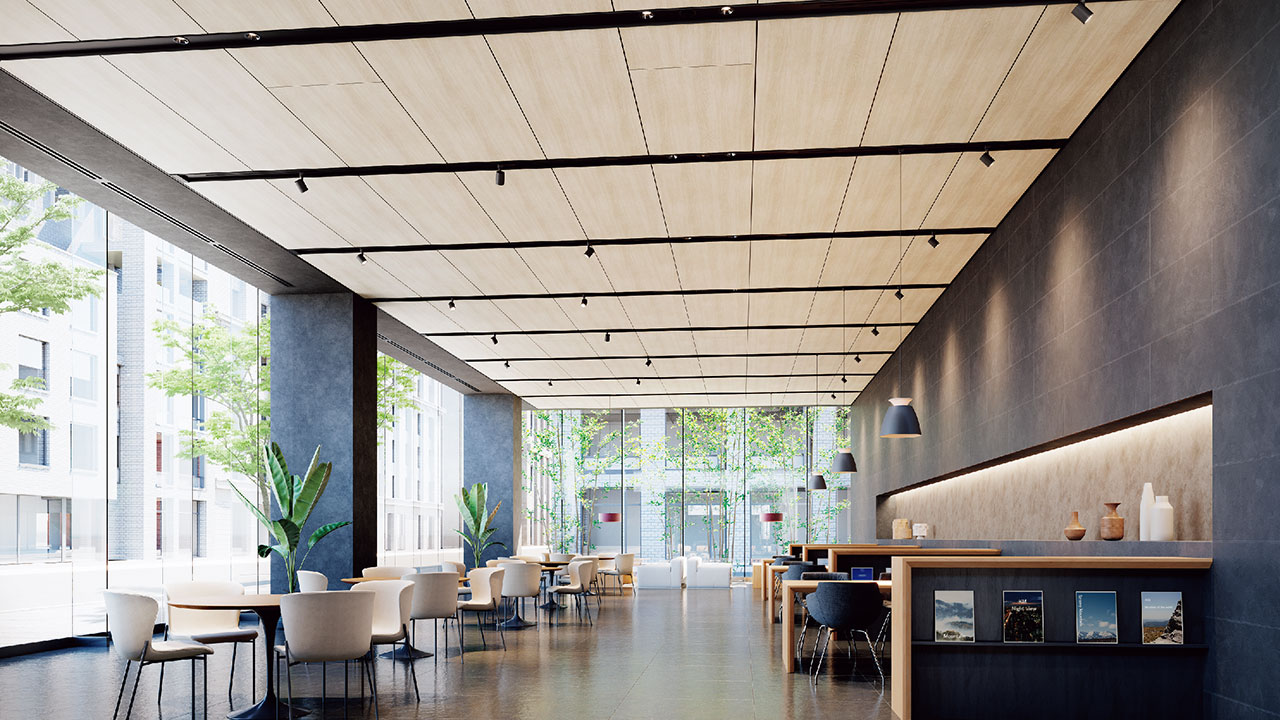 Incombustible lightweight ceiling material Airlylight