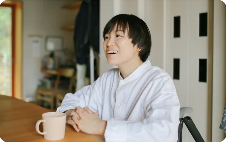 Photo: Woman being interviewed