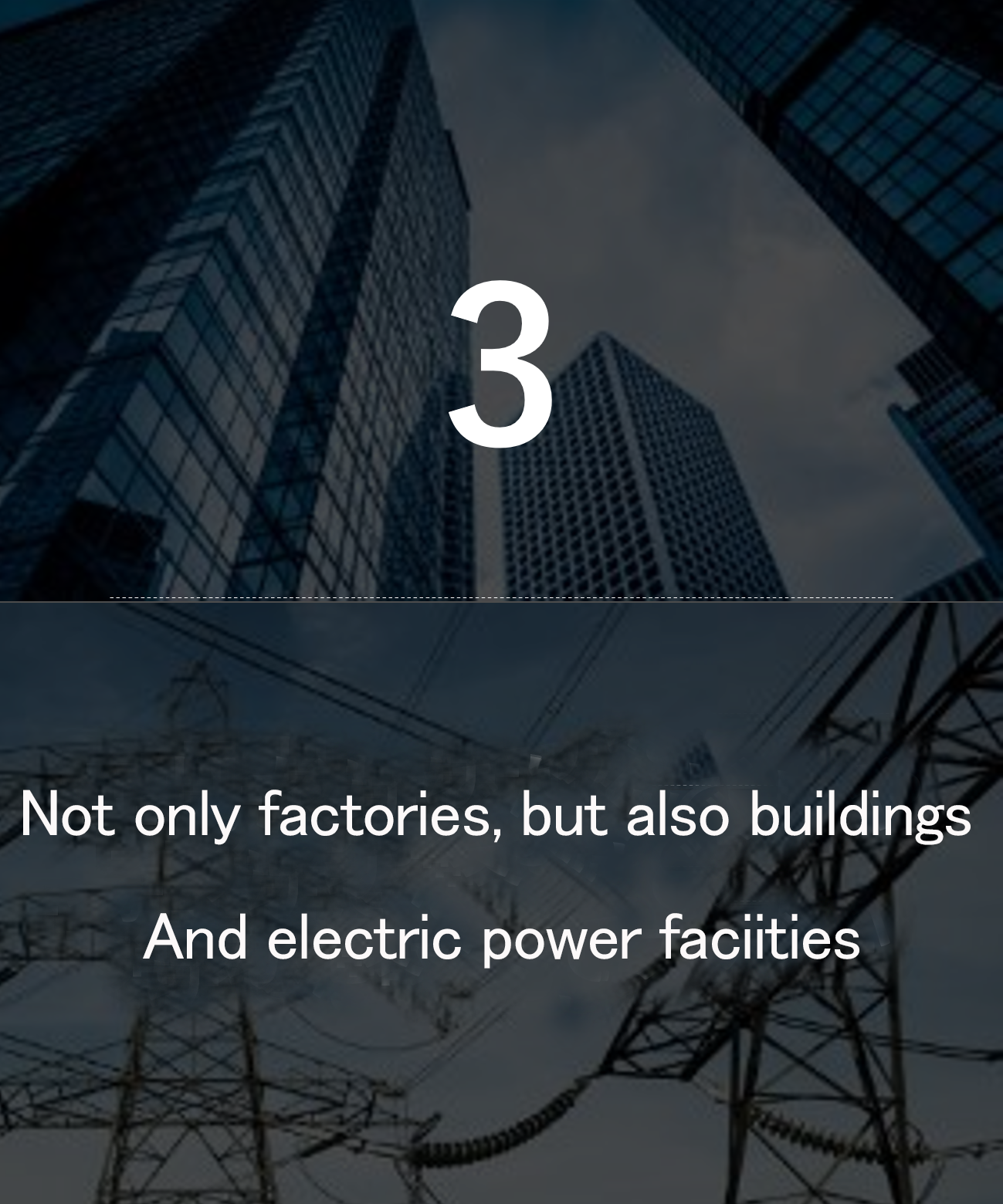 Not only factories, but also buildings And electric power faciities