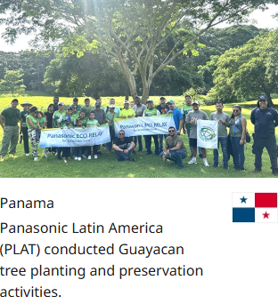 Panama Panasonic Latin America (PLAT) conducted Guayacan tree planting and preservation activities.