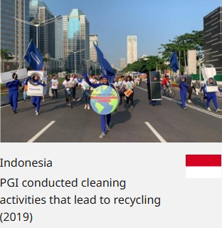 Indonesia PGI conducted cleaning activities that lead to recycling (2019)