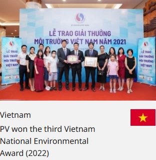 Vietnam PV won the third Vietnam National Environmental Award (2022)