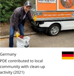 Germany PDE contributed to local community with clean-up activity (2021)
