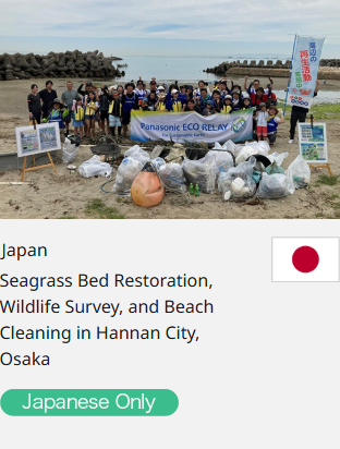 Japan Seagrass Bed Restoration, Wildlife Survey, and Beach Cleaning in Hannan City, Osaka  Japanese Only