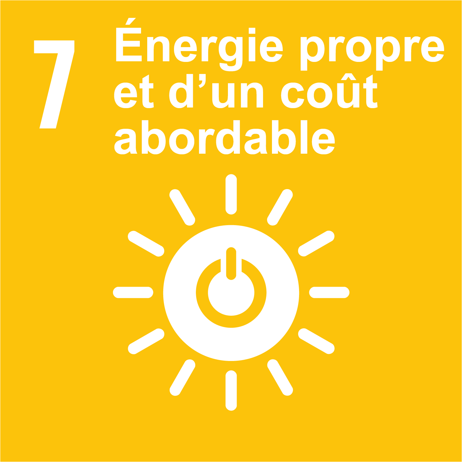 Objectif 7: Énergie propre et d’un coût abordable