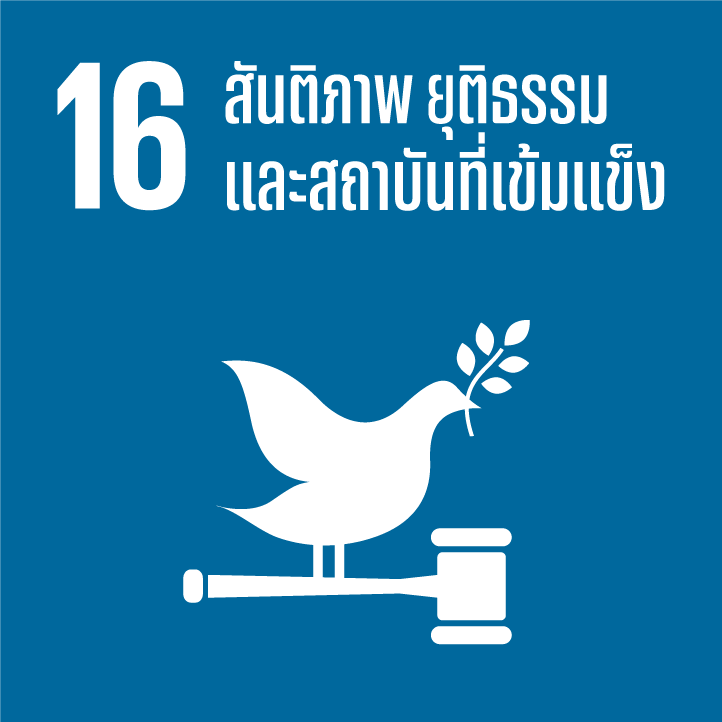 เป้าหมายที่ 16: สันติภาพ ความยุติธรรม และสถาบันที่เข้มแข็ง