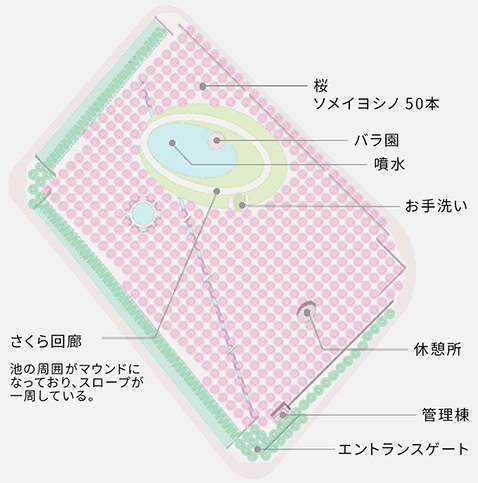 さくら広場(幕張)の案内図