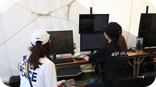 「4D Replay」体験の様子