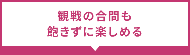 観戦の合間も飽きずに楽しめる