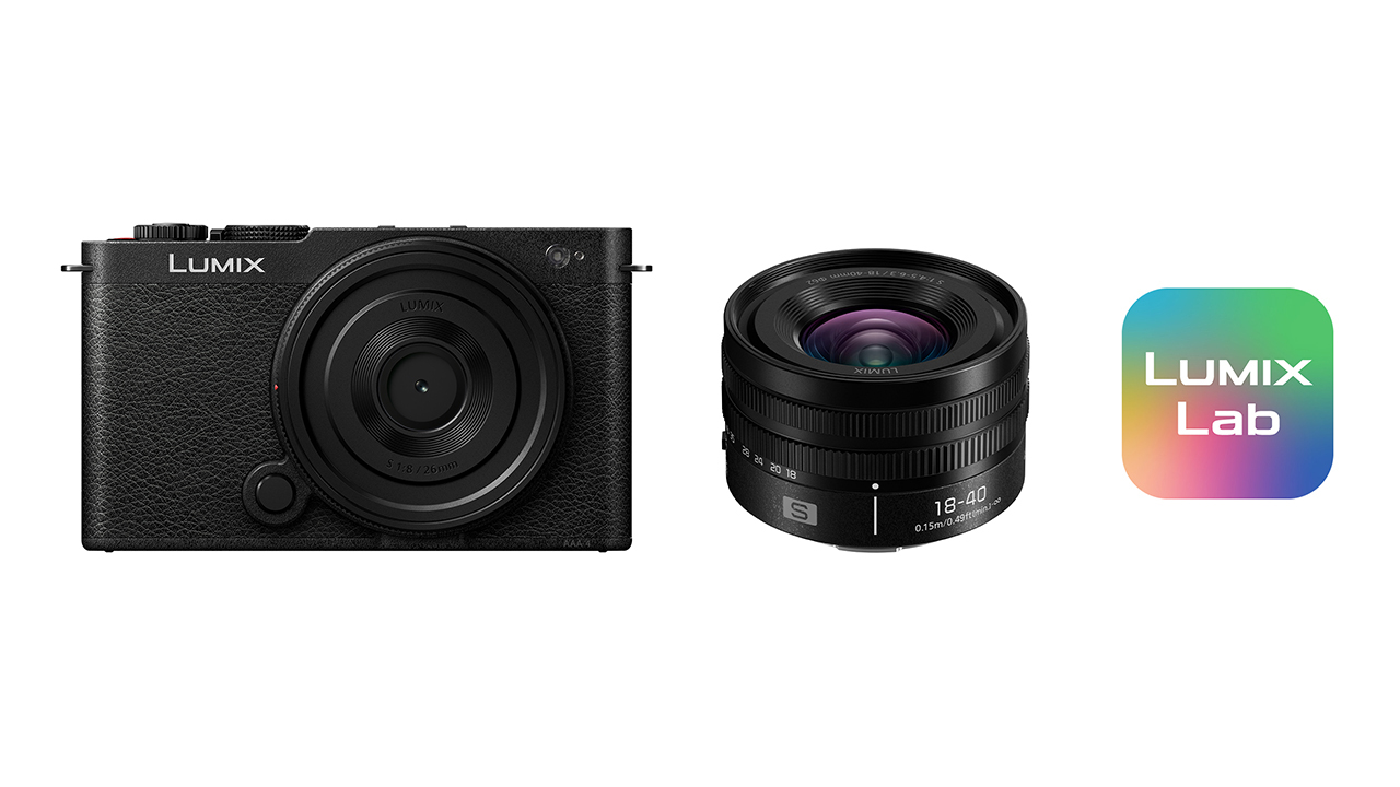フルサイズミラーレス一眼カメラ LUMIX DC-S9／フルサイズミラーレス一眼カメラ用交換レンズ LUMIX S 26mm F8、LUMIX S 18-40mm F4.5-6.3／スマートフォンアプリ LUMIX Lab