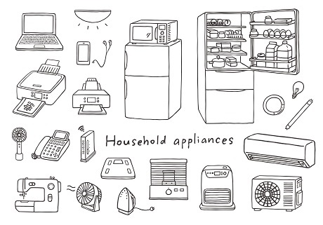 生活家電やIT関連機器、照明器具など