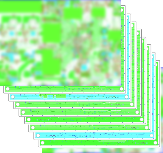 基盤をCADデータ化したイメージ