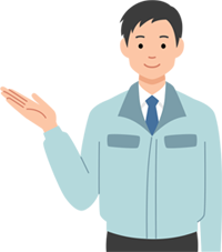 プロダクト解析センターで試験をするメリットを紹介する男性