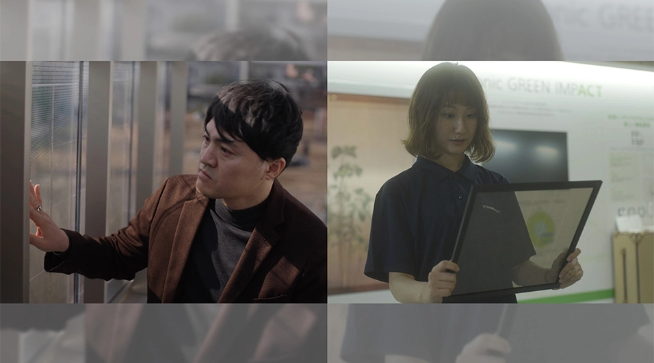 Turning every window, wall, and building into a source of renewable energy—advancing the practical application of glass-based perovskite photovoltaic. Project Leader: Yukihiro Kaneko, Engineer: Nanami Watanabe