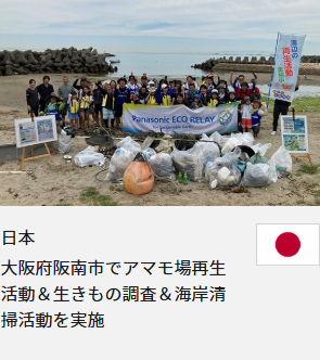 日本 大阪府阪南市でアマモ場再生活動＆生きもの調査＆海岸清掃活動を実施