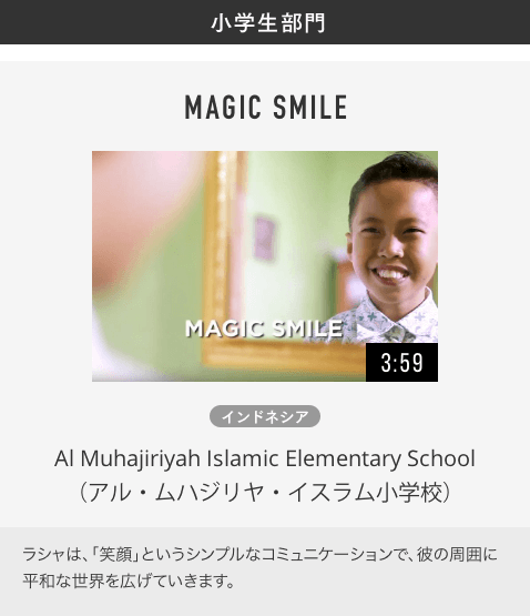 小学生部門 MAGIC SMILE インドネシア