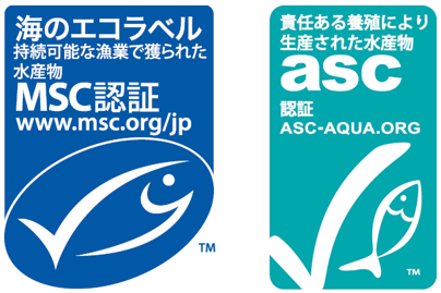 MSC認証ラベル   ASC認証ラベル