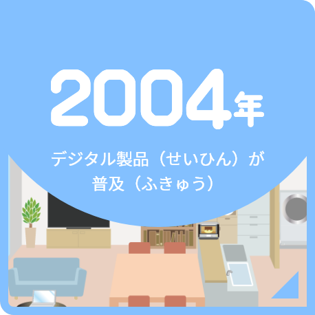2004年 デジタル製品（せいひん）が普及（ふきゅう）
