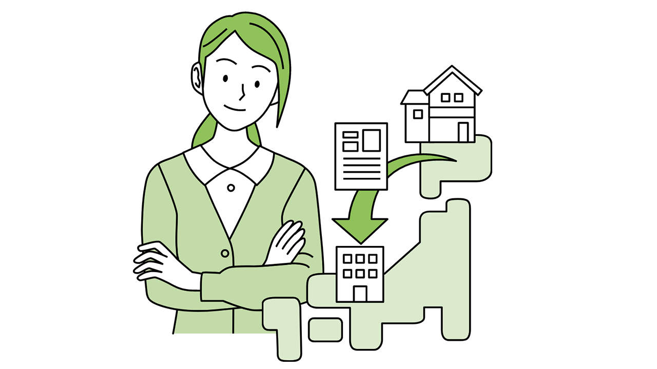 Illustration: Employee D, who is considering applying for a job with the Osaka Office from their home in Hokkaido