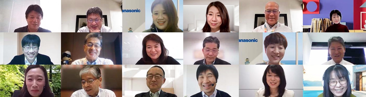 写真：「グループDEI推進委員会」に参加した多様な社員、事業会社社長、楠見グループCEO
