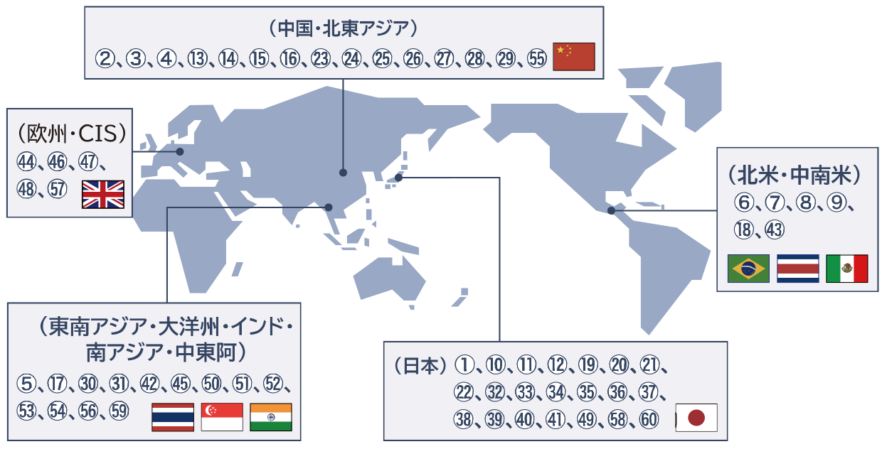 CO2実質ゼロ拠点グローバルマップ