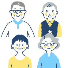 イラスト：継続雇用で働き続ける高年齢者のイメージ