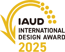 画像：「IAUD国際デザイン賞 2025 / 金賞」のロゴマーク