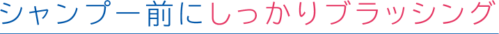 シャンプー前にしっかりブラッシング