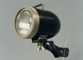 Bullet-shaped battery-powered bicycle light