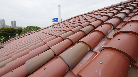 The museum's tile roof
