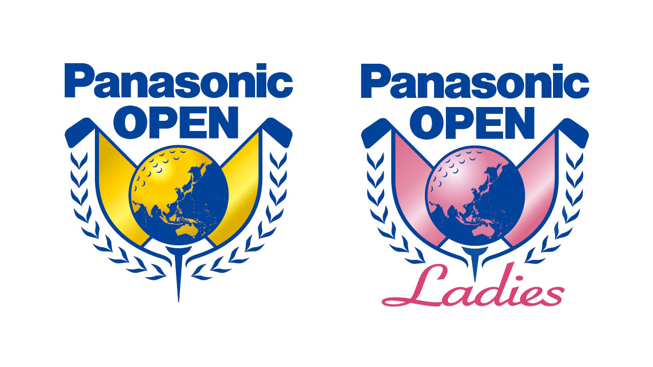 The Panasonic Open Golf Championship logo and green photo of the Panasonic Open Golf Championship Course