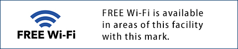 FREE Wi-Fi is available in areas of this facility with this FREE Wi-Fi mark.