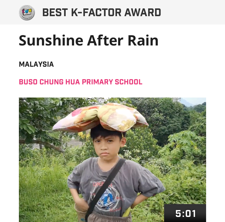 Best K-Factor Award Sunshine After Rain