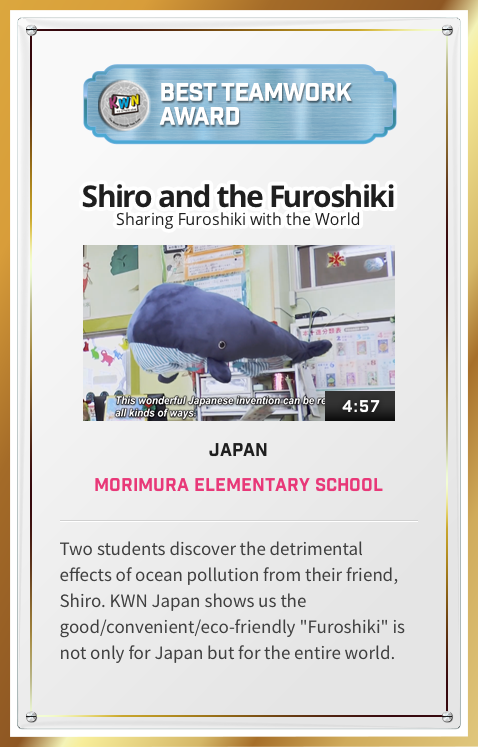 Best Teamwork Award  Shiro and Furoshiki Sharing Furoshiki with the World