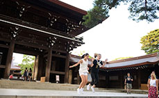 Photo: Jumping at the scale of the shrine