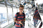 Photo: Smiling at the observation deck of Tokyo Tower