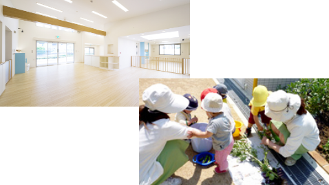 Photo: Interior view of Panasonic Kids House, children spending time outside the facility