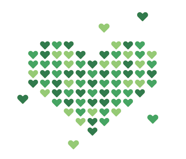 Image: Icon for "Work in a safe, secure, and healthy state," a group of hearts arranged in the shape of a heart