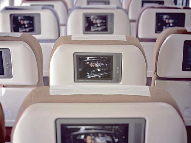 Photo: In-aircraft full AVOD entertainment system