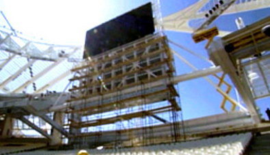 Photo: ASTROVISION large display unit installed in the stands at a venue of the Olympic Games Athens 2004