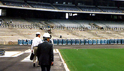 Photo: Inspection of the stadium prior to the Olympic Games Atlanta 1996 opening ceremony