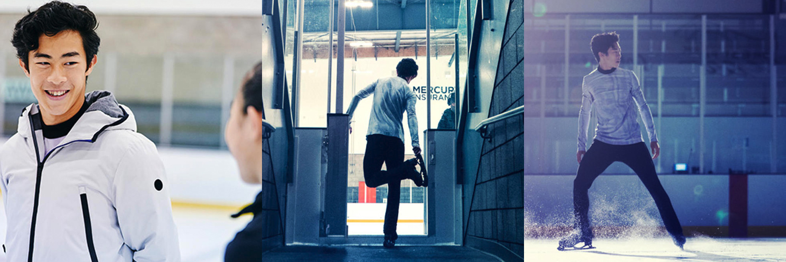 写真：スケートリンクに立つネイサン・チェン選手