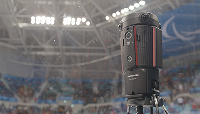Photo of a 360-degree live camera installed at a PyeongChang 2018 Paralympic Winter Games venue