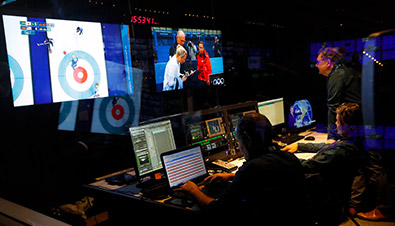 Photo of editing and transmission operations for video shot using the P2HD broadcasting camera systems with AVC-ULTRA codec