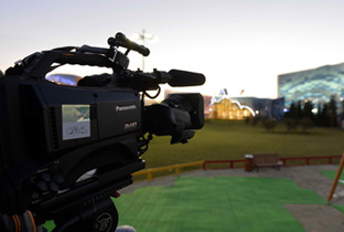照片：设置在索契冬季奥运会会场的HD摄影机