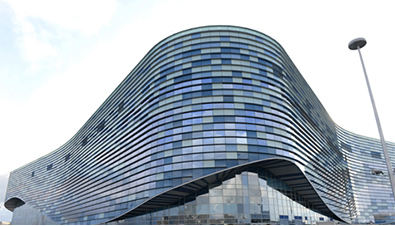 Photo: Exterior of the Iceberg Skating Palace at the Sochi Olympic Park