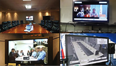 Photo: Video conference using the HD Visual Communications System