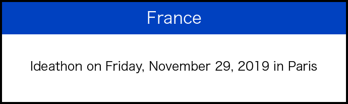 France Ideathon on Friday, November 29, 2019 in Paris